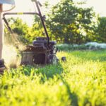 a person mowing grass who knows to scoop before you mow